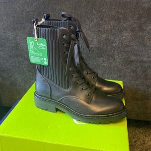 SAM EDELMAN LYDELL BLACK LEATHER BOOTS